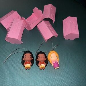 Hallmark DISNEY PRINCESS MYSTERY ORNAMENTS lot of 3 Moana rapunzel